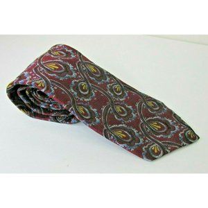 Robert Talbott Mens Neck Tie Best of Class Burgundy Red Silk USA Hand Sewn